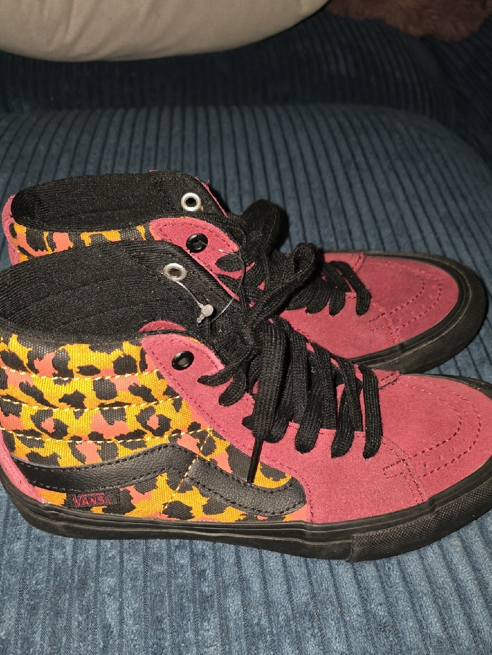 Vans Sk8-Hi Pro Punk In Beet Red Leopard Unisex M5.5/W7